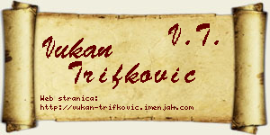 Vukan Trifković vizit kartica